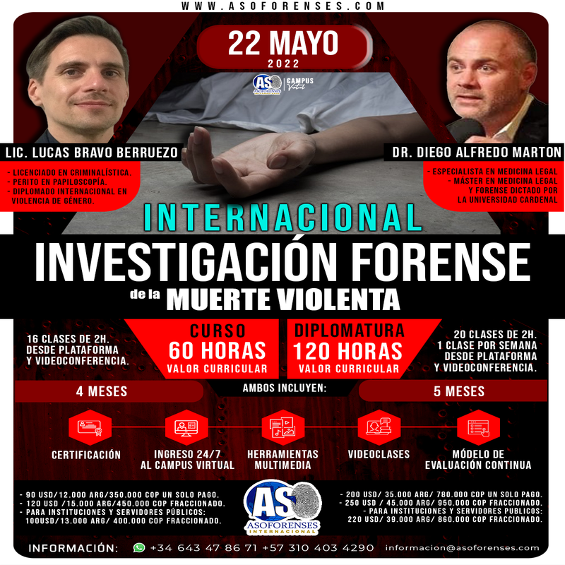 Curso Internacional De Investigación Forense De La Muerte Violenta