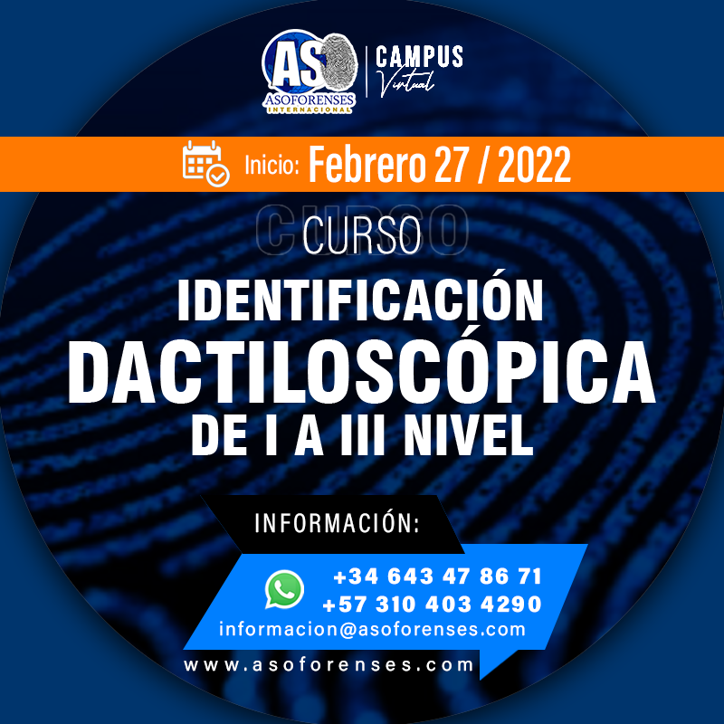 Curso de identificación Dactiloscopíca de l a lll nivel